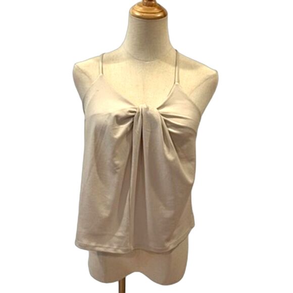 Banana Republic Factory Sleeveless Crepe Cami Oyster Pearl NEW NWT Small Knot - Picture 1 of 7